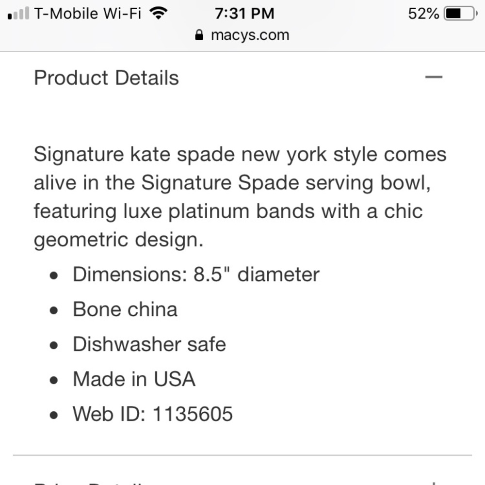 Kate Spade New York Signature Serving Bowl - Picture 7 of 7